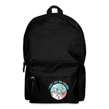 Friends Fisch Huhn Schwein Design für Veganer - Rucksack - Schwarz - Vorne