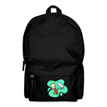 Pinsel und Farbrolle Design für Maler und - Rucksack - Schwarz - Vorne