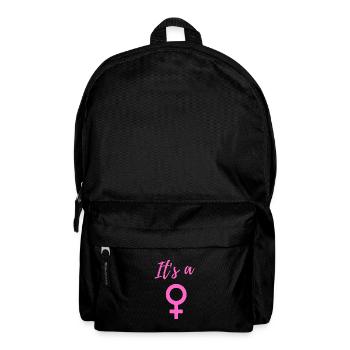 Annonce de bébé - Filles - Grossesse - Sac à dos - noir - Devant