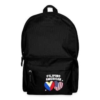 Liebesdesign für stolze amerikanische Pinoys - Rucksack - Schwarz - Vorne