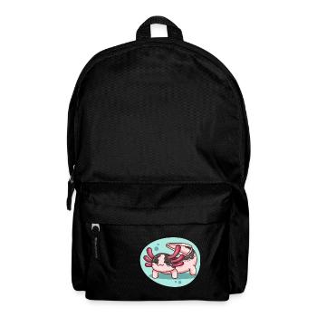 Piebald Axolotl Design für Axolotl-Liebhaber - Rucksack - Schwarz - Vorne