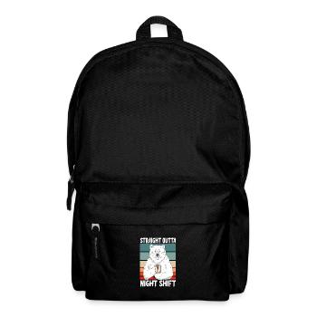 Direkte aus der Nachtschicht - Rucksack - Schwarz - Vorne