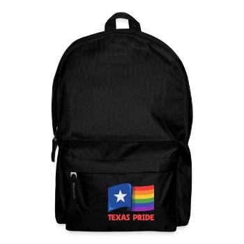 Texas Flagge Regenbogen Design für LGBT+ Texaner - Rucksack - Schwarz - Vorne