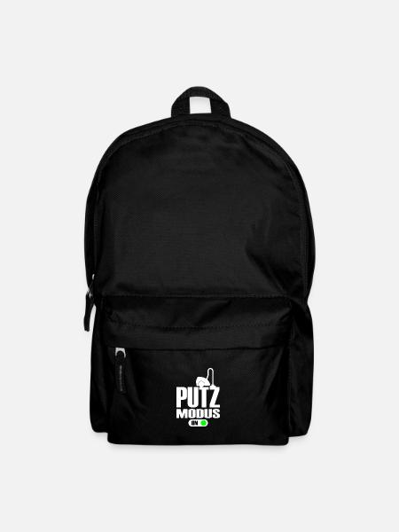 Putzfrau Putz Modus An Lustig - Rucksack - Schwarz