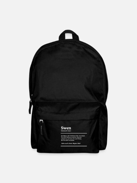 Swen Name Definition Design für stolze Swens - Rucksack - Schwarz