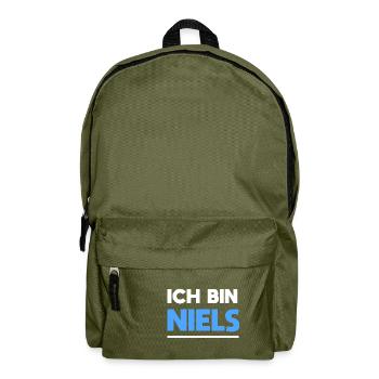 Niels Name Spruch für stolze Niels - Rucksack - Olivgrün - Vorne
