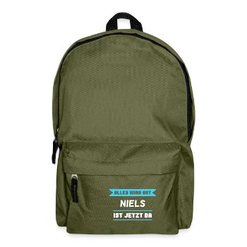 Niels Name Design für stolze Niels - Rucksack - Olivgrün - Vorne