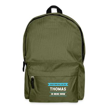 Thomas Name Spruch für stolzen Thomas - Rucksack - Olivgrün - Vorne
