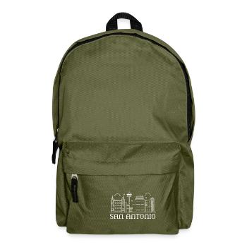 San Antonio Skyline Design für stolze San - Rucksack - Olivgrün - Vorne