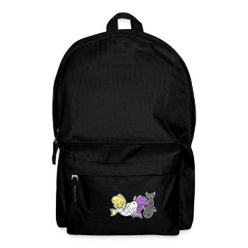 Nichtbinäres Flaggenfischdesign für stolze Enbys - Rucksack - Schwarz - Vorne
