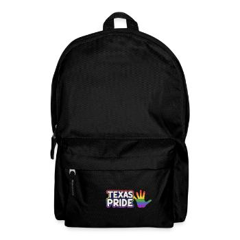 Stolzes Regenbogenflaggendesign für LGBT+ Texaner - Rucksack - Schwarz - Vorne