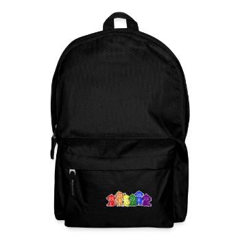 LGBT+ Flaggen-Affe Design für LGBT+ Menschen - Rucksack - Schwarz - Vorne