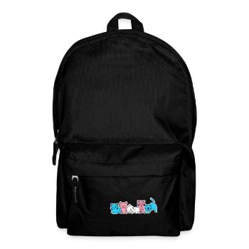 Trans flag cat design for trans people - Backpack - black - Front