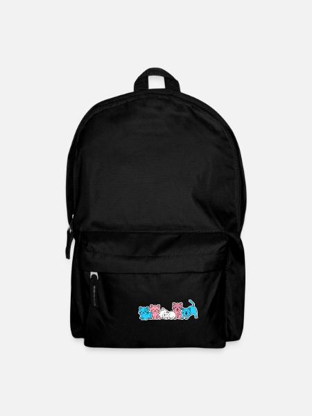 Trans Flagge Katze Design für Trans Menschen - Rucksack - Schwarz