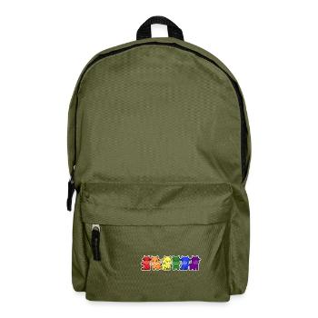 LGBT+ Flagge Kuh Design für stolze LGBT+ Menschen - Rucksack - Olivgrün - Vorne