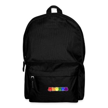 LGBT+ flag frog design for LGBT+ people - Backpack - black - Front