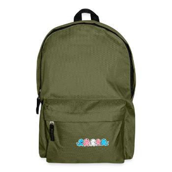 Trans Flagge Octopus Design für Trans Menschen - Rucksack - Olivgrün - Vorne