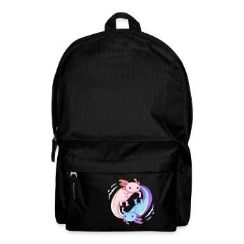 Anime Axolotl Yin Yang Design für Axolotl Fans - Rucksack - Schwarz - Vorne