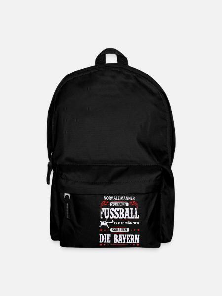 Echte Männer schauen die Bayern - Premium T-shirt - Rucksack - Schwarz