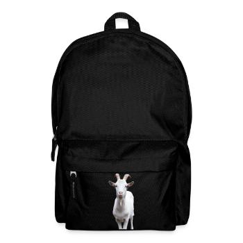 White Mountain Goat Portrait - Backpack - black - Front