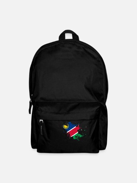 Drapeau de la Namibie comme une touche de couleur - Sac à dos - noir
