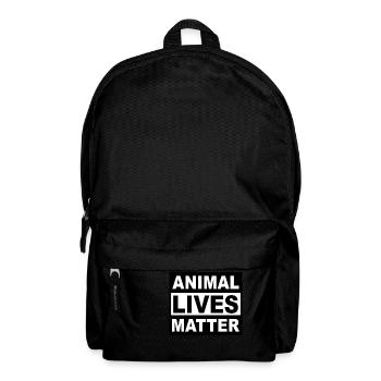 AnimalLivesMatter - Rucksack - Schwarz - Vorne