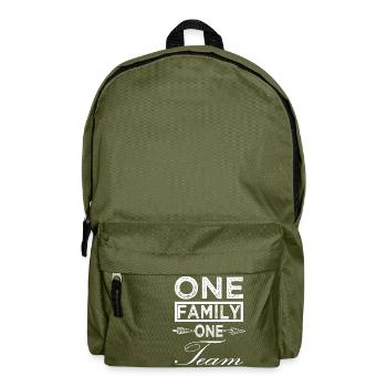 family quotes friends humor faith baby - Backpack - olive green - Front