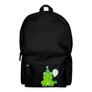 Birthday-celebrating little frog - Backpack - black - Front
