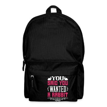 Du sagtest, du wolltest ein Kaninchen - Rucksack - Schwarz - Vorne
