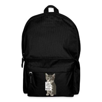 Ich muss nicht immer im Mittelpunkt stehen KATZE - Rucksack - Schwarz - Vorne