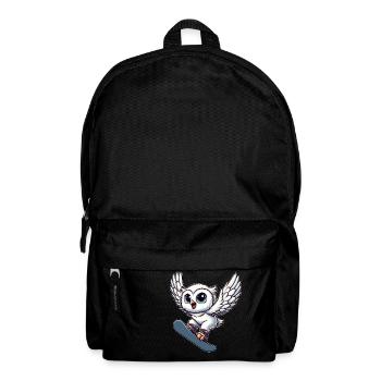 hibou snowboard snowboarder harfang des neiges sports d’hiver - Sac à dos - noir - Devant