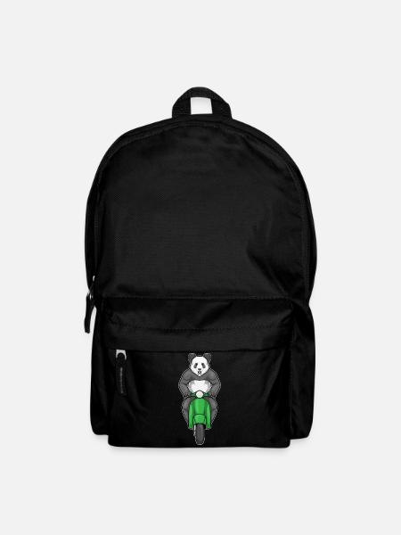 Panda Motorroller - Rucksack - Schwarz