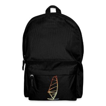 Windsurfen im Retro Stil - Rucksack - Schwarz - Vorne