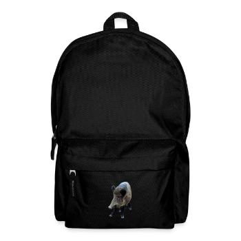 Wildschwein Wildsau Schwein Sau Schweine Poster - Rucksack - Schwarz - Vorne