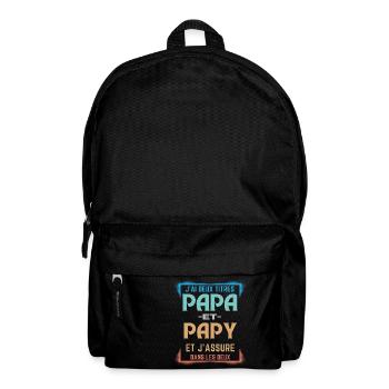 T-shirt for Daddy and Grandpa - I Have Two Titles Dad - Backpack - black - Front