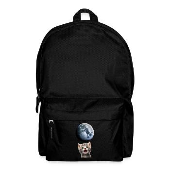 Chat miaulant vers la lune - Sac à dos - noir - Devant