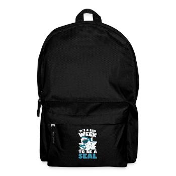 Its A Bad Week To Be A Seal Shark Lovers - Rucksack - Schwarz - Vorne