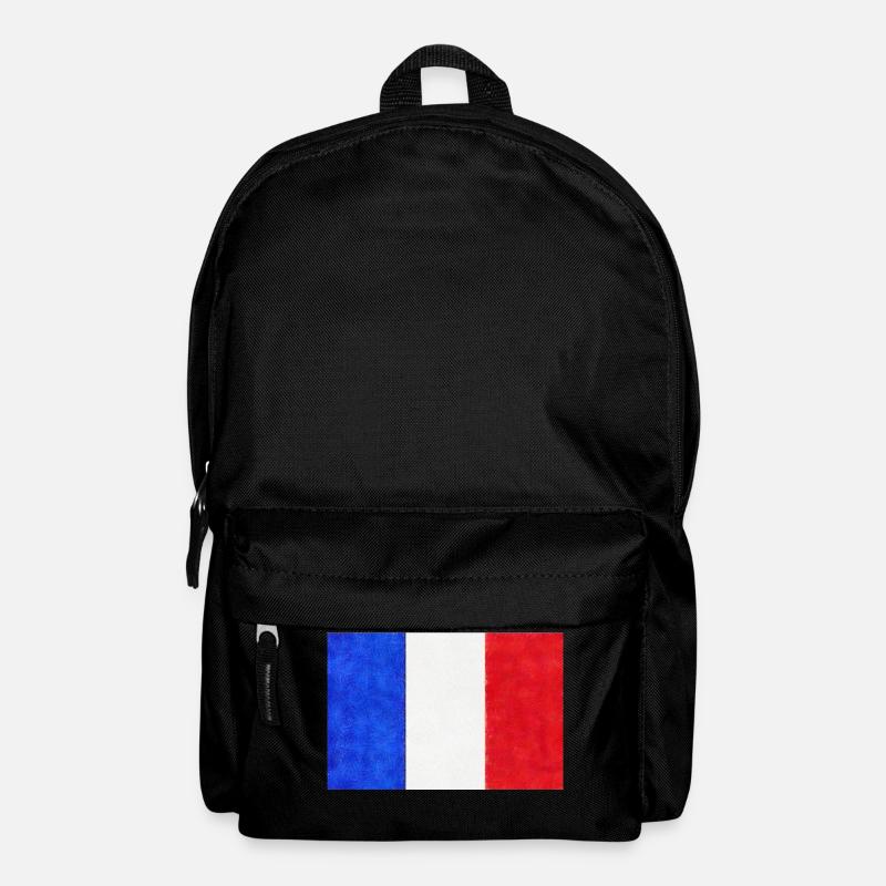 Drapeau français tricolore France - Sac à dos - noir
