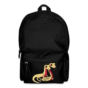 couple 2 amis équipe couples amour visage serpent - Sac à dos - noir - Devant