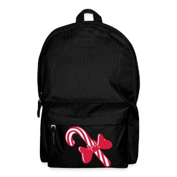 bonbons cadeau de noël canne à sucre délicieux - Sac à dos - noir - Devant