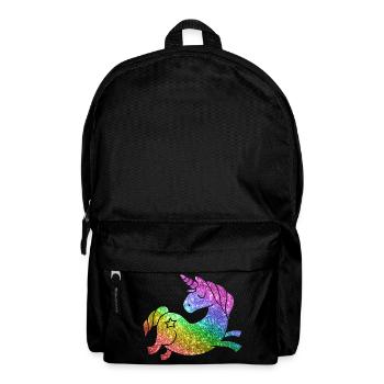 Paillettes arc-en-ciel de la Licorne - Sac à dos - noir - Devant