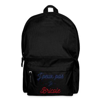 J peux pas je bricole idée cadeau humour bricolage - Sac à dos - noir - Devant