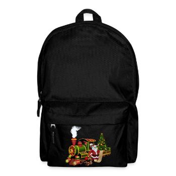 Santa Claus with a train - Backpack - black - Front