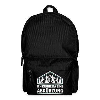 Ich kenne da eine Abkürzung - Rucksack - Schwarz - Vorne
