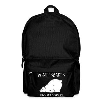 eisbader winterbader eisbär cool cold winter pause - Rucksack - Schwarz - Vorne