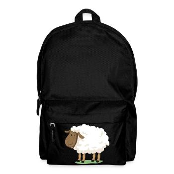 White Sheep – Illustration mignonne pour enfants - Sac à dos - noir - Devant