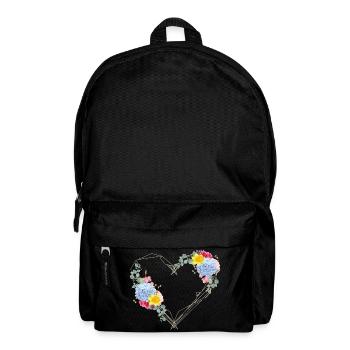 A heart to spring made of geometric shapes - Backpack - black - Front