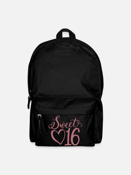 Süßes sechzehn süßes Geschenk zum 16. Geburtstag 16 Jahre alt - Rucksack - Schwarz