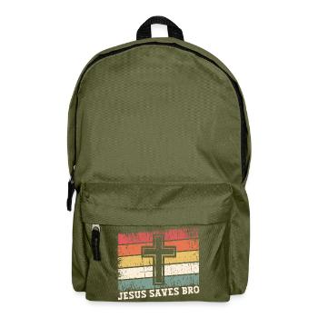 Jesus Christus - Christliches Shirt - Christliche - Rucksack - Olivgrün - Vorne