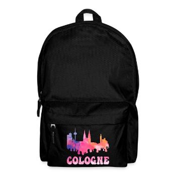 Cologne Cologne Allemagne City Skyline Splash Coloré - Sac à dos - noir - Devant